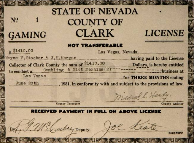 First casino license issued by state